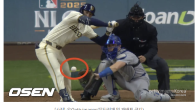 [2025년10월15일] ‘맞으면 동점’이었는데…밀워키 4번 브라이스 투랑, 만루서 사구 피하고 헛스윙 삼진 엔딩
